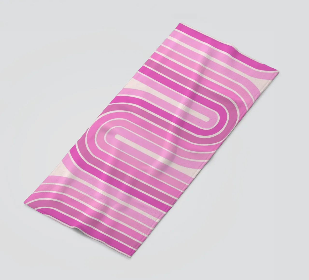 Design retrò a linee curve telo mare da The Art Club