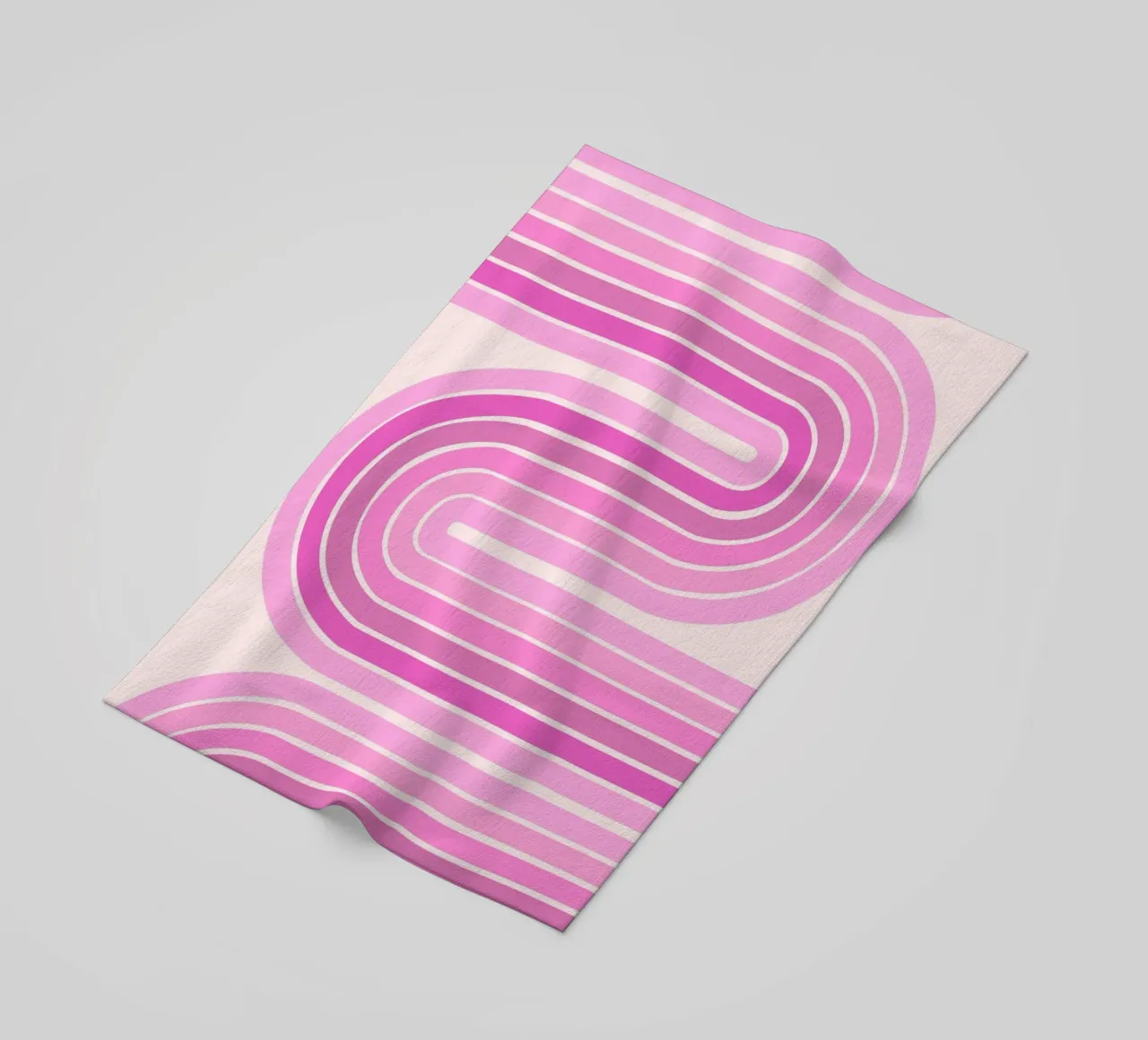 Design retrò a linee curve telo mare da The Art Club