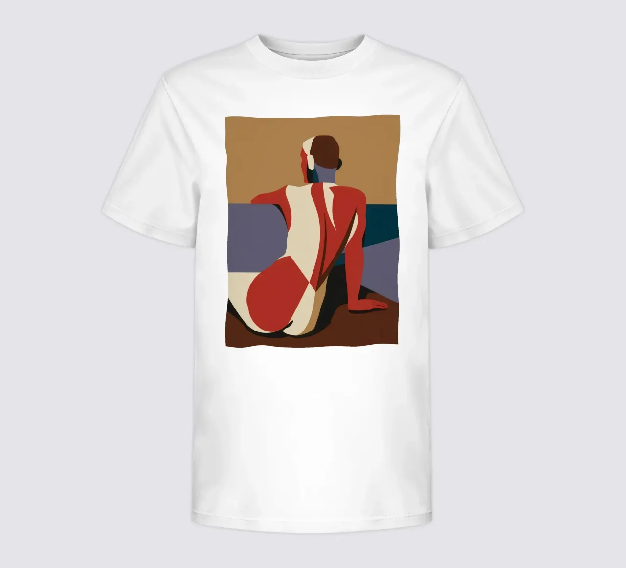 Abstract Form Reclining kids t-shirt by Veil Maya