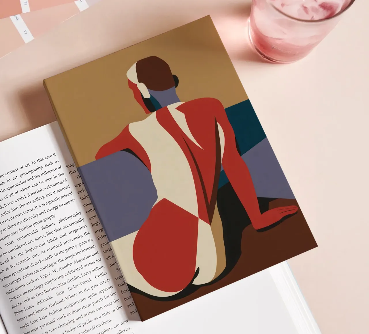 Abstract Form Reclining notebook by Veil Maya