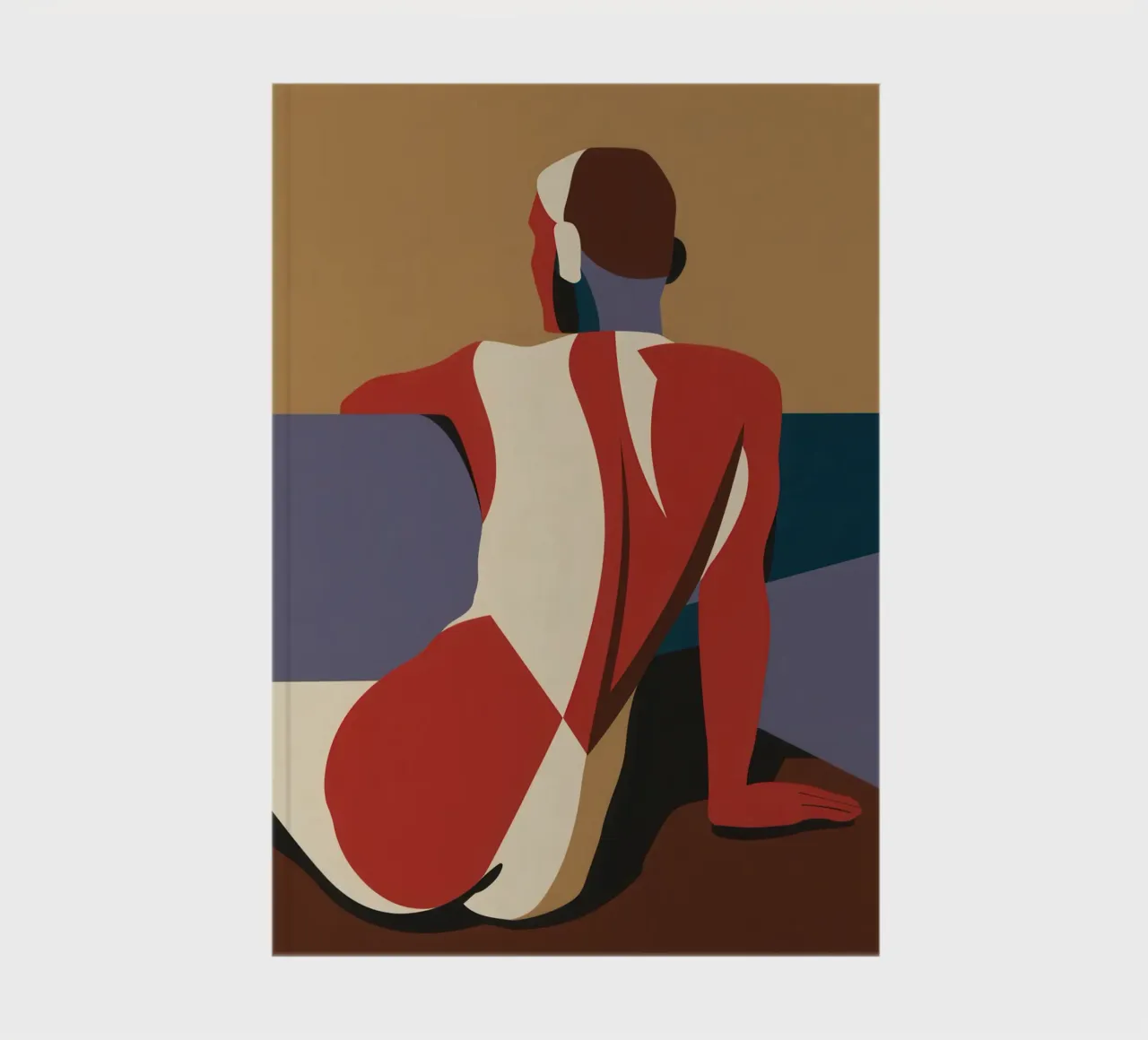 Abstract Form Reclining notebook by Veil Maya