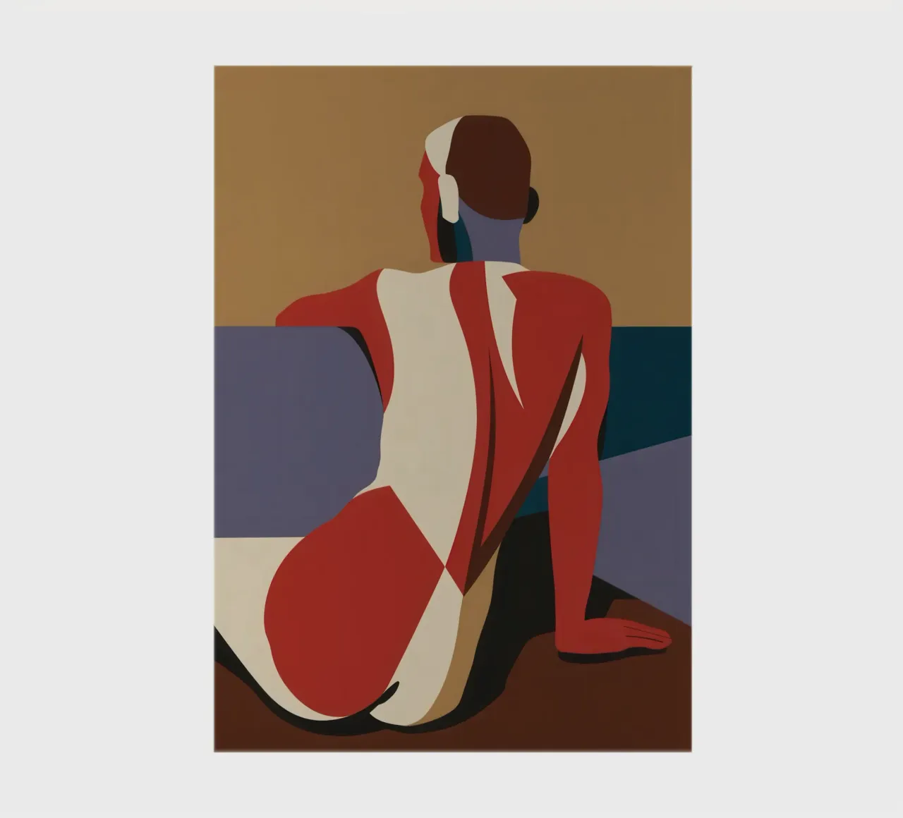 Abstract Form Reclining notebook by Veil Maya