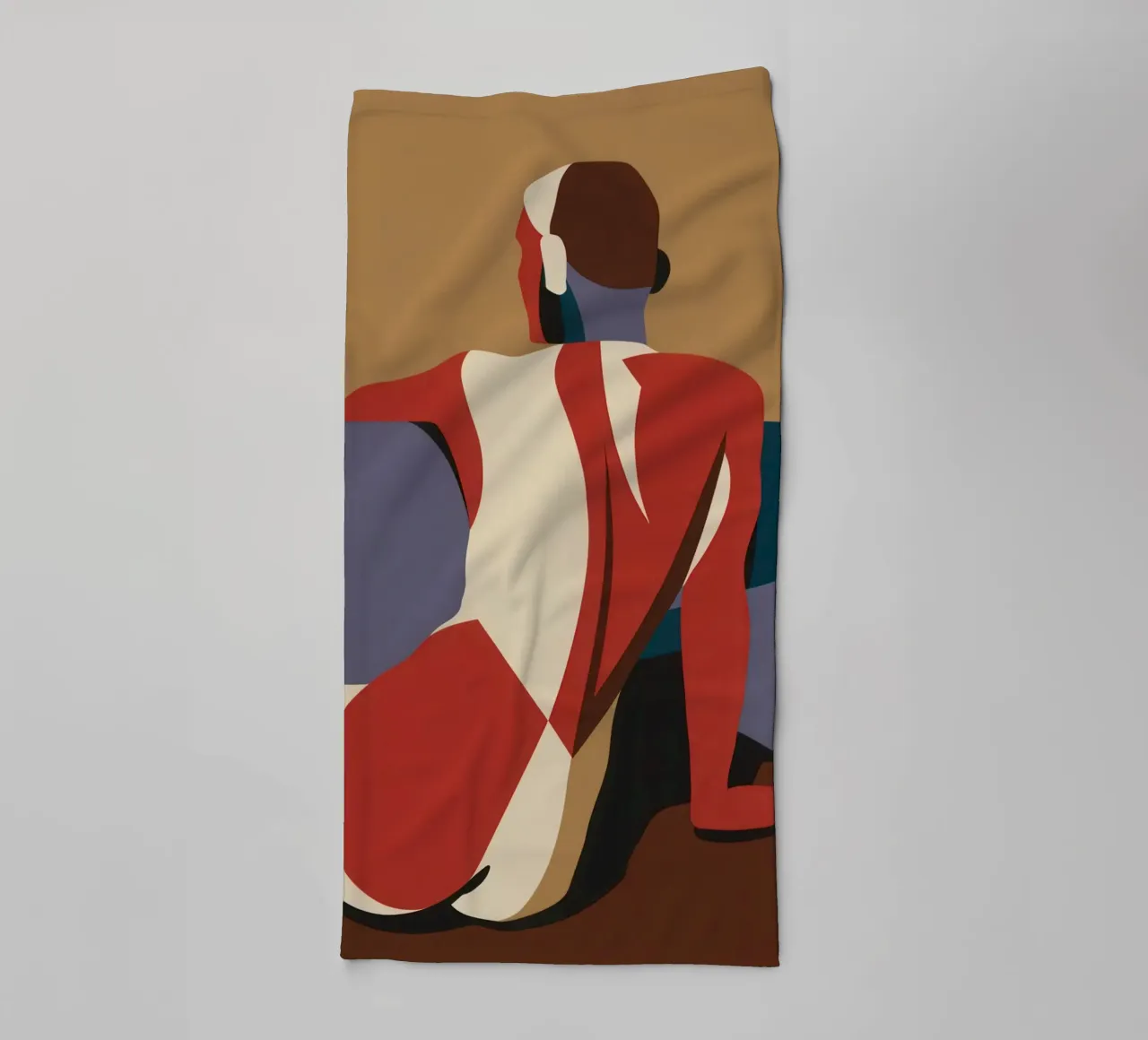 Abstract Form Reclining towel by Veil Maya