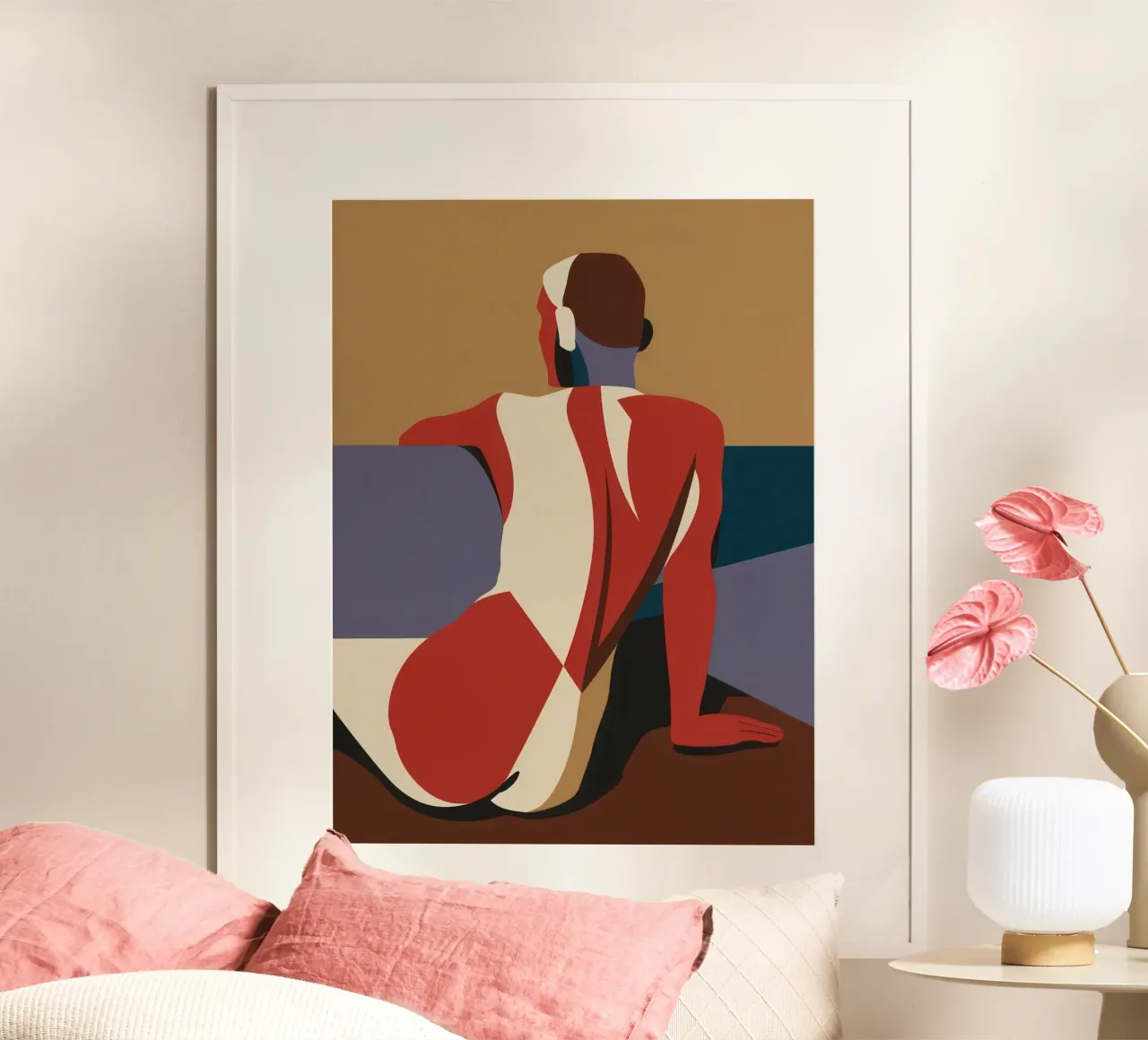 Abstrakte Form Liegend Hahnemühle von Veil Maya