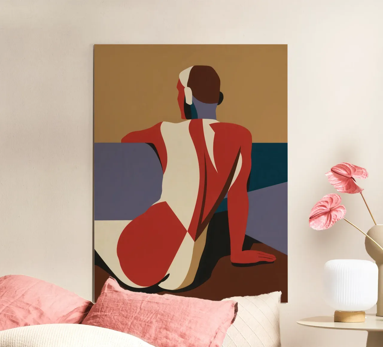 Abstrakte Form Liegend Hahnemühle von Veil Maya