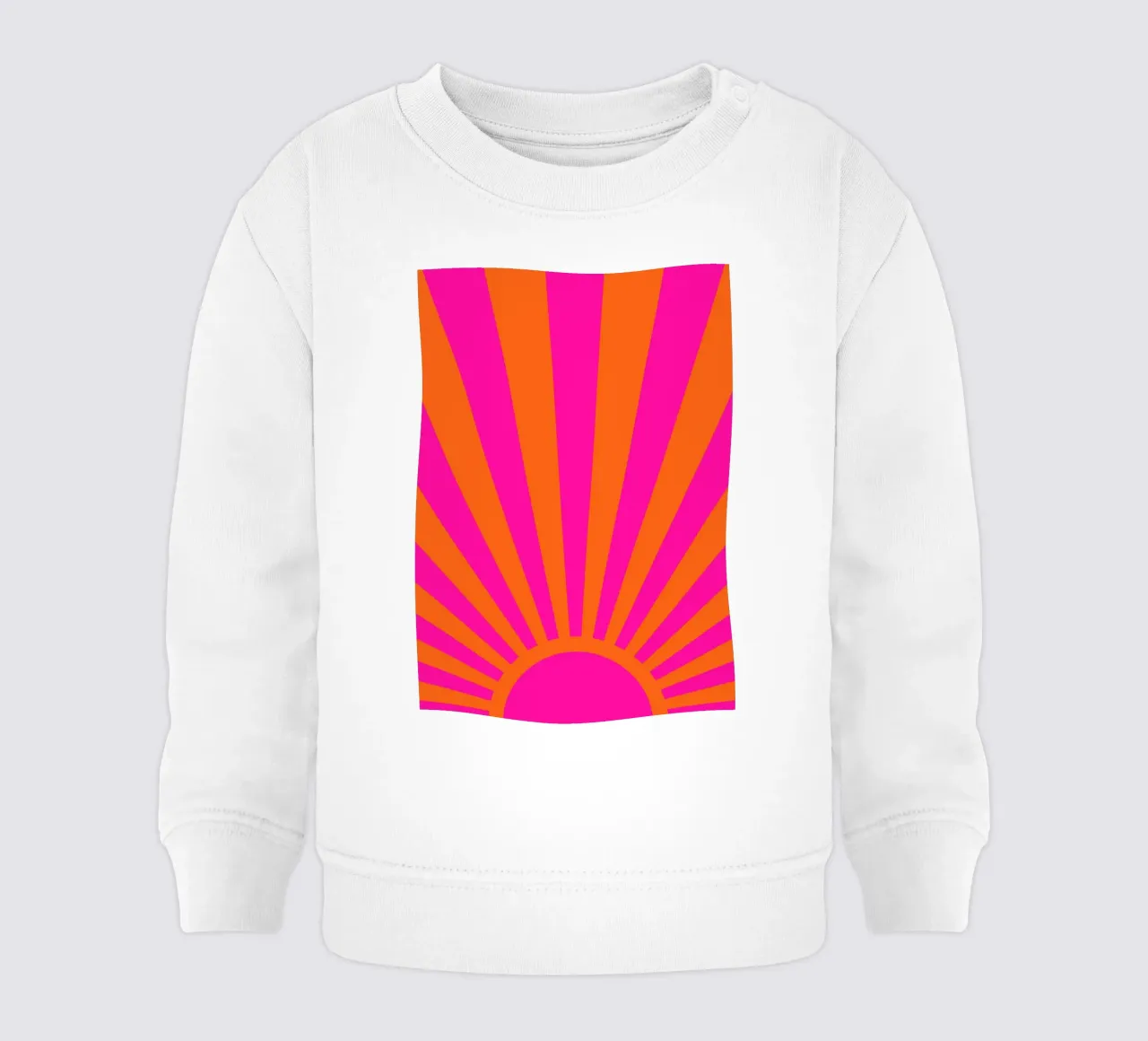 Audace design retrò dell'alba in rosa caldo e arancione felpa neonato da The Art Club
