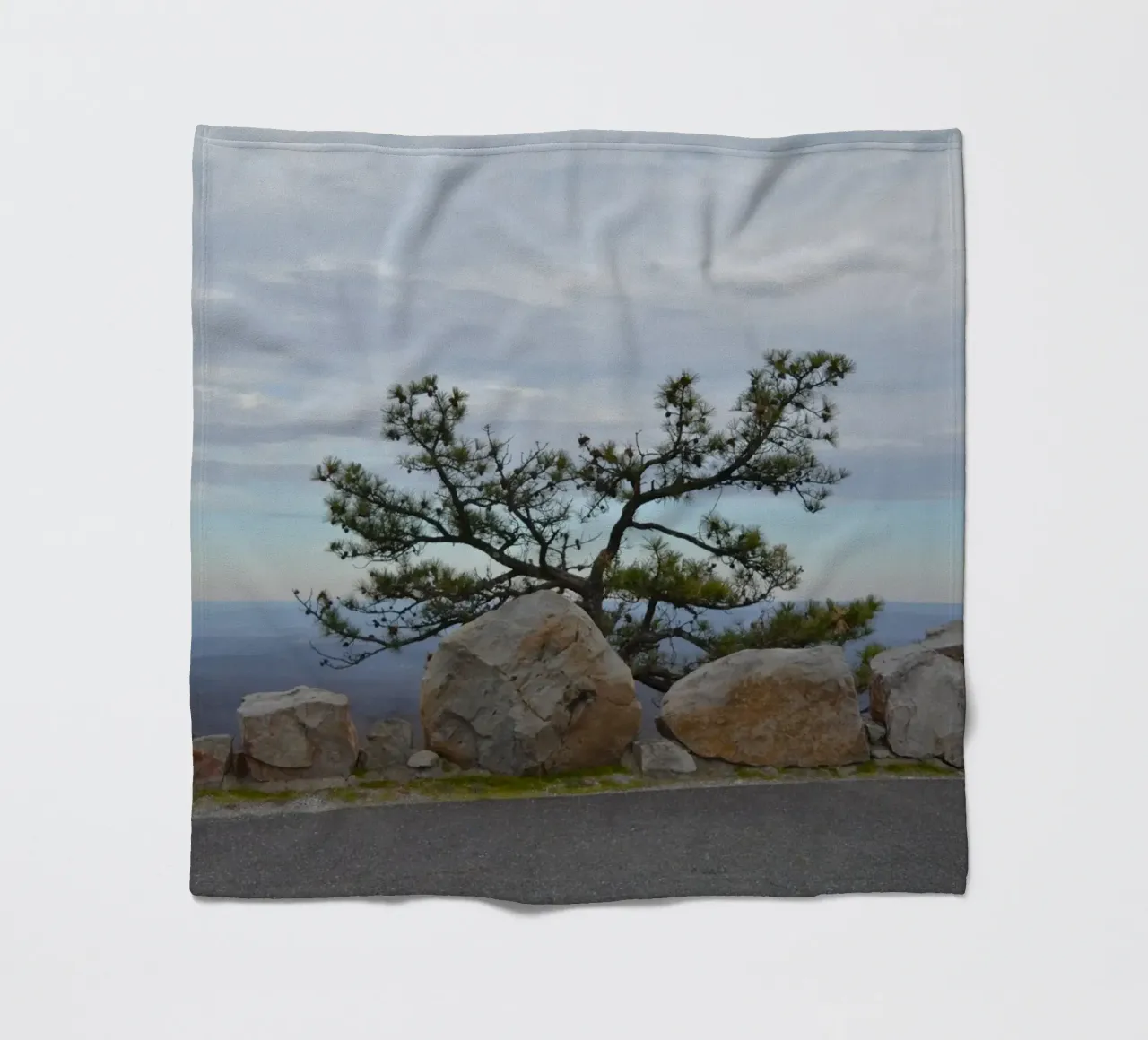 Einsamer Baum in High Point in New Jersey Fleecedecke von byrieneke
