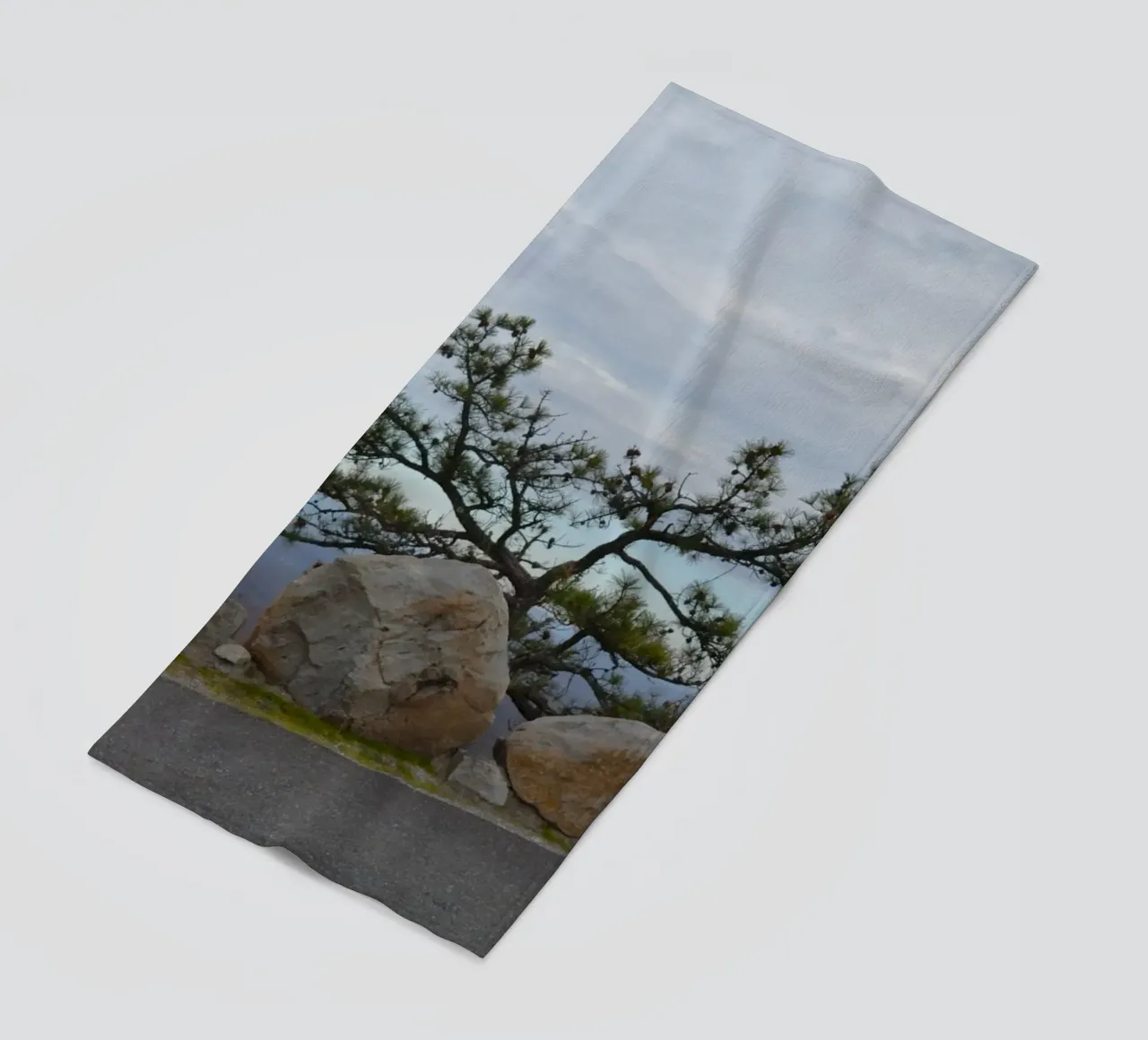 Lonely Tree at High Point in New Jersey beach towel by byrieneke
