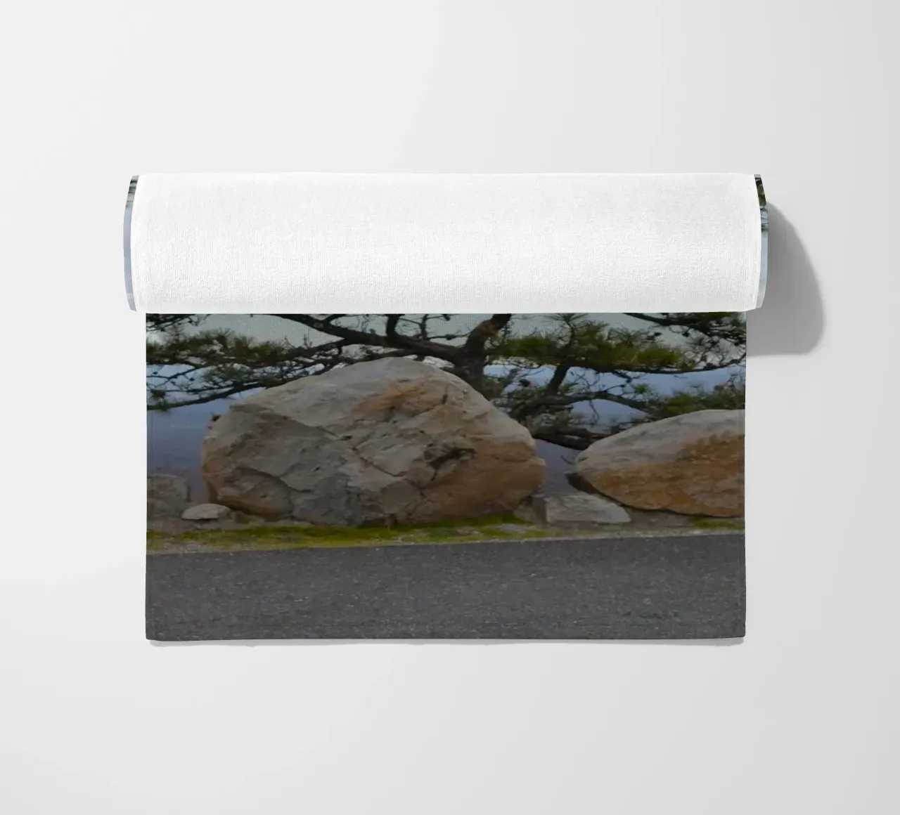 Lonely Tree at High Point in New Jersey beach towel by byrieneke