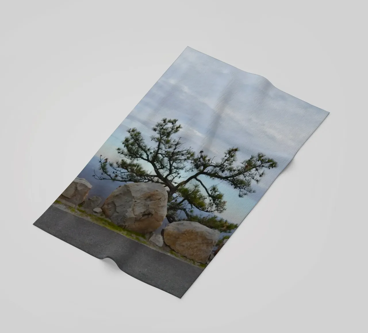 Lonely Tree at High Point in New Jersey beach towel by byrieneke