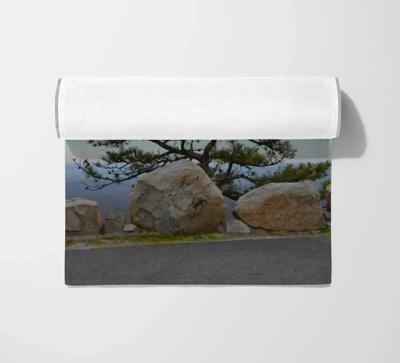 Lonely Tree at High Point in New Jersey beach towel by byrieneke