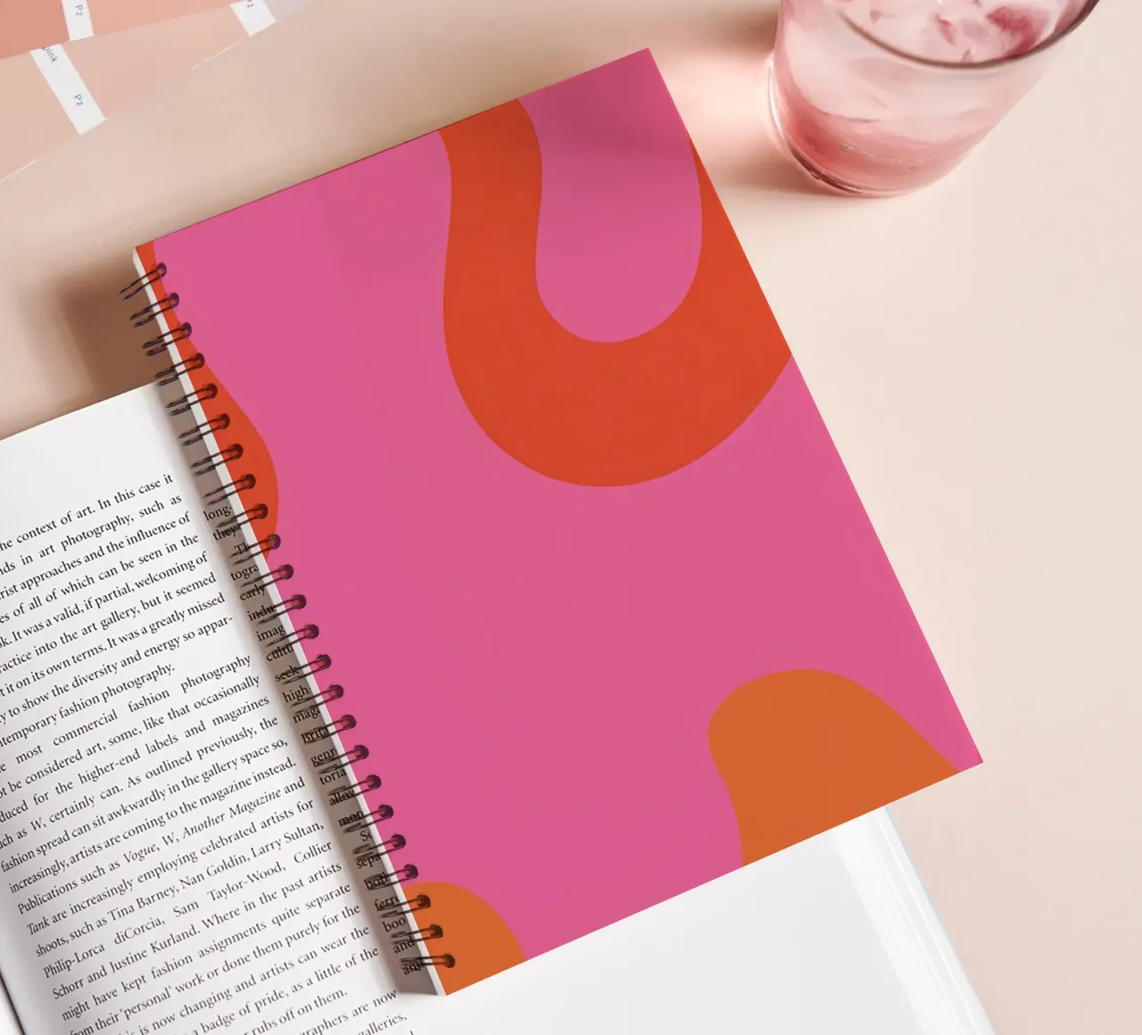 Vibrant Lava Flow spiral notebook by Veil Maya