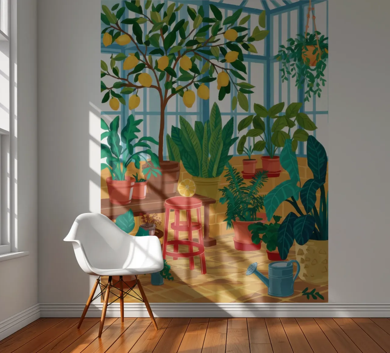 SunDrenched Plant Room photo wallpaper by Flock Reverie