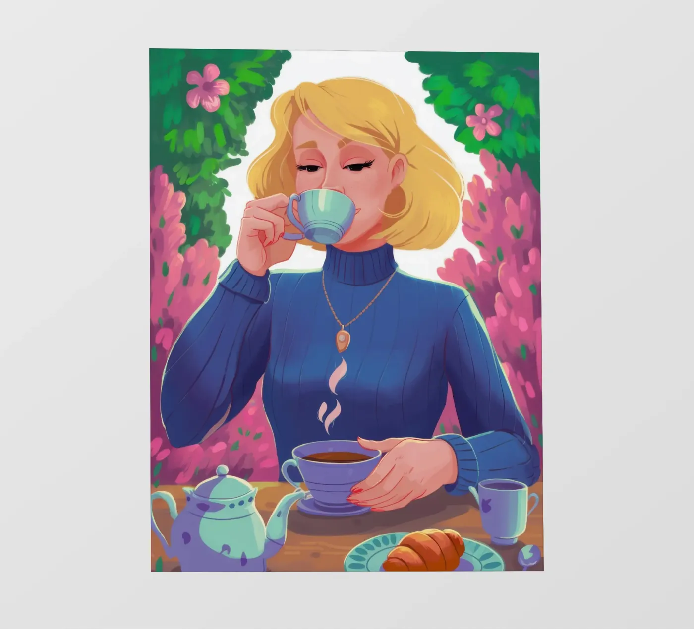 Sapphire Tea Repose Fototapete von Prism Ritual