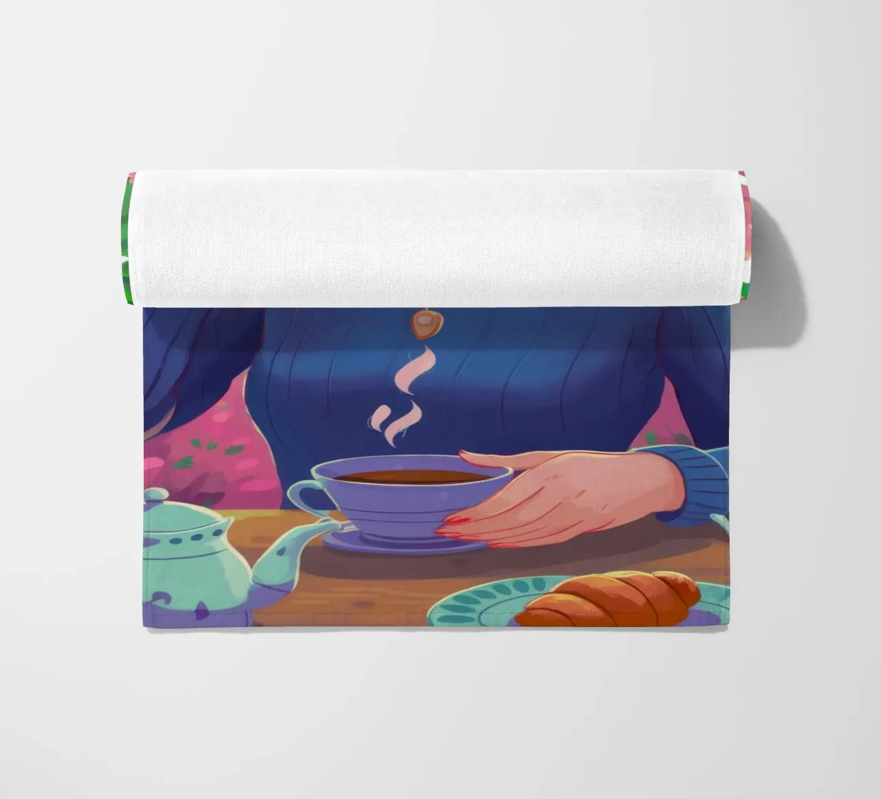 Sapphire Tea Repose beach towel by Prism Ritual