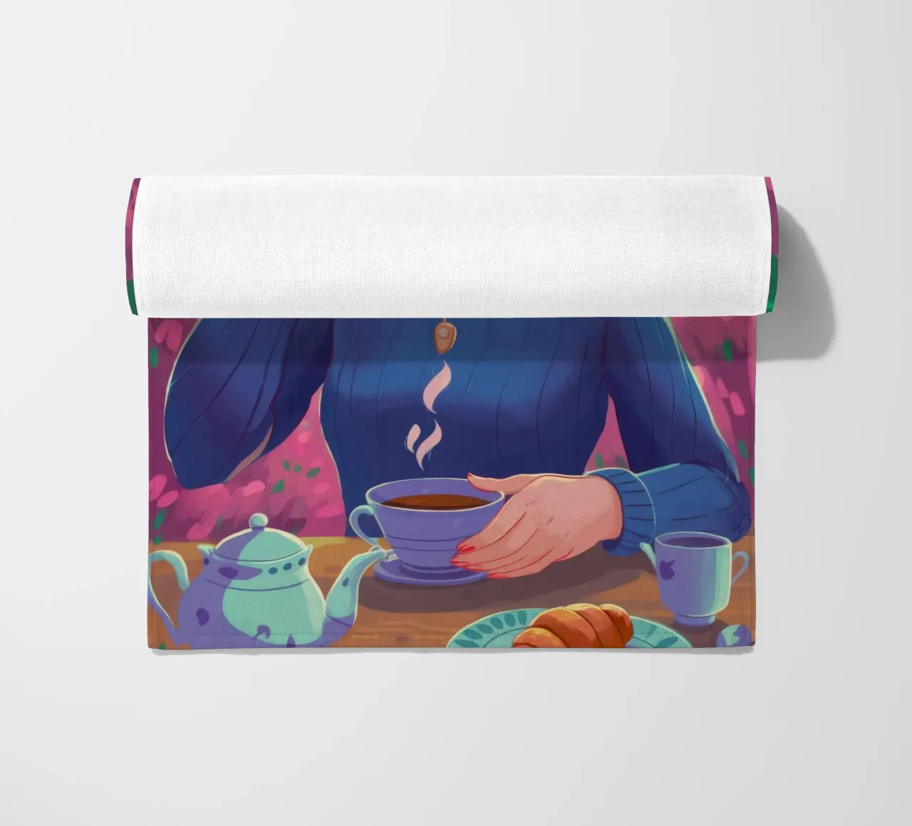 Sapphire Tea Repose beach towel by Prism Ritual