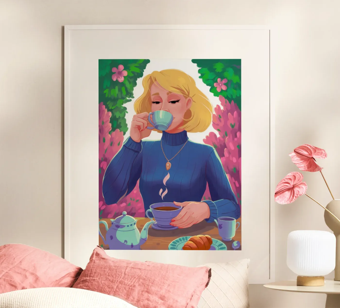 Riposo del tè allo zaffiro poster da Prism Ritual