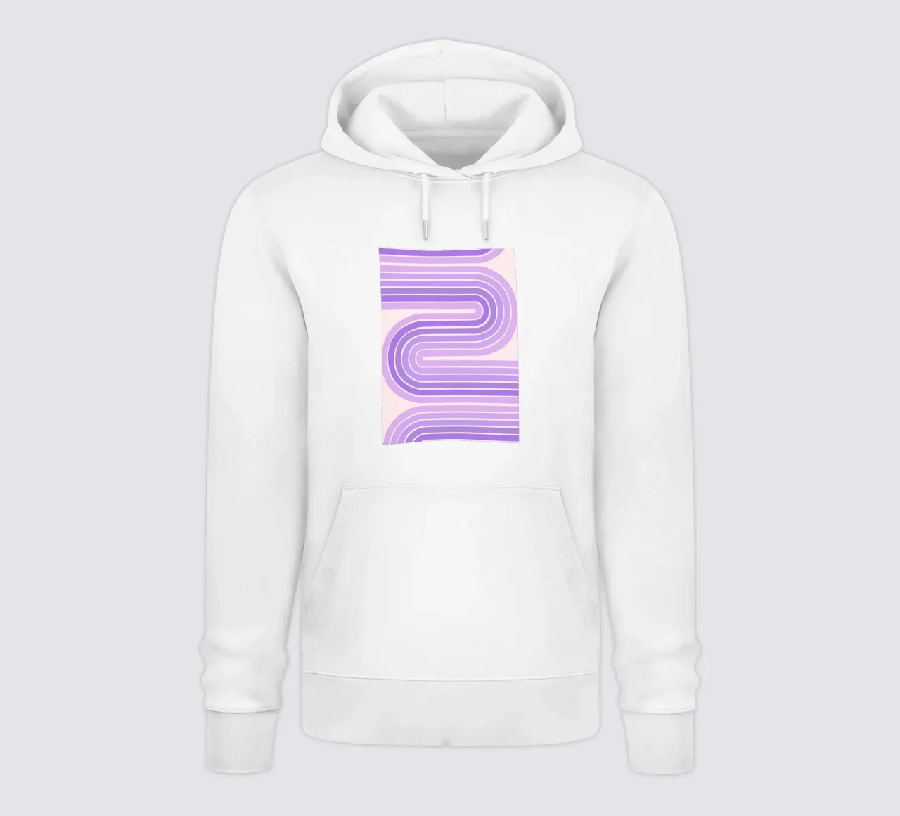 Design retrò a linee curve con estetica minimalista felpa con cappuccio da The Art Club
