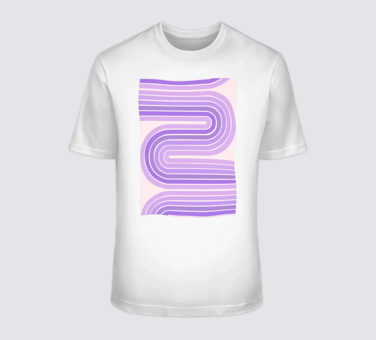 Design retrò a linee curve con estetica minimalista t-shirt da The Art Club