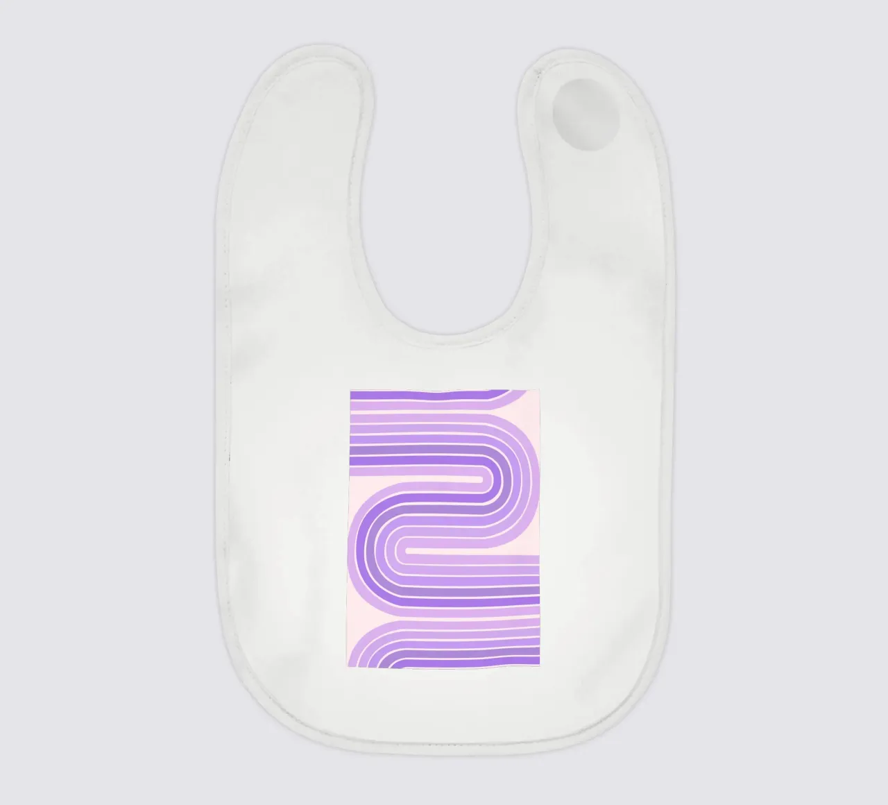 Design retrò a linee curve con estetica minimalista bavaglino da The Art Club