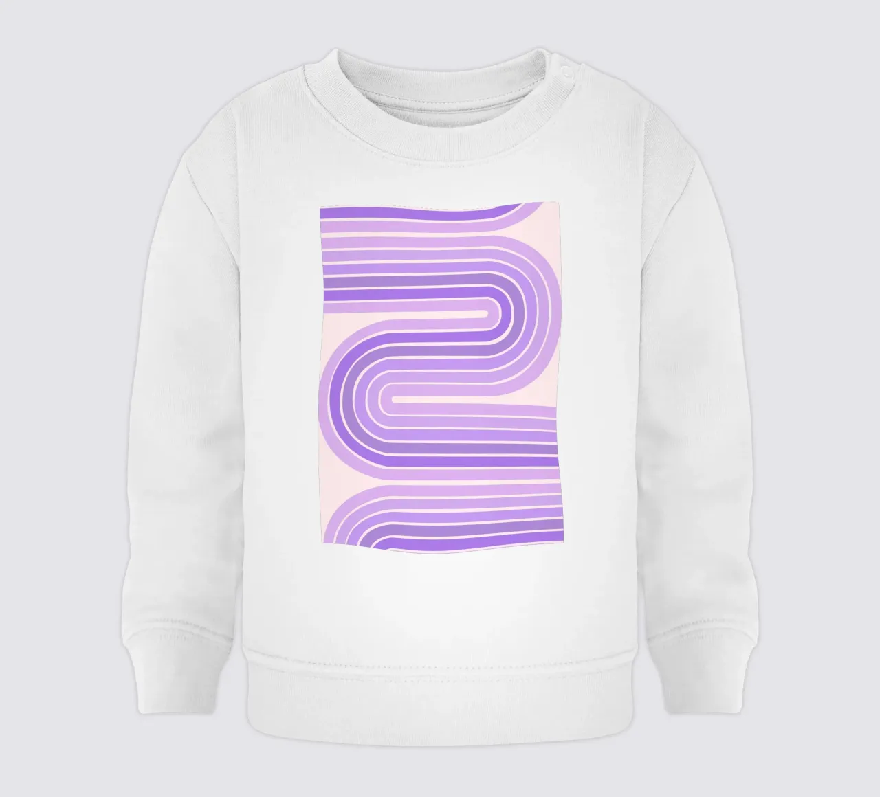 Design retrò a linee curve con estetica minimalista felpa neonato da The Art Club