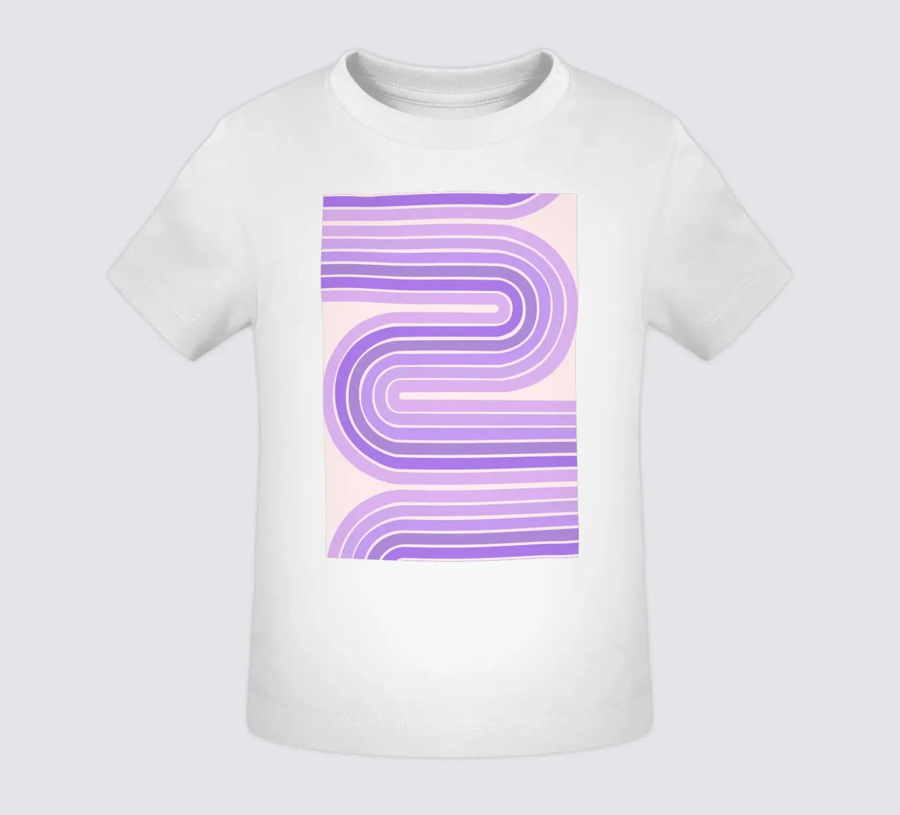 Design retrò a linee curve con estetica minimalista maglietta neonato da The Art Club