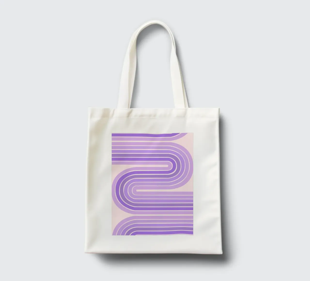 Design retrò a linee curve con estetica minimalista borsa in juta da The Art Club