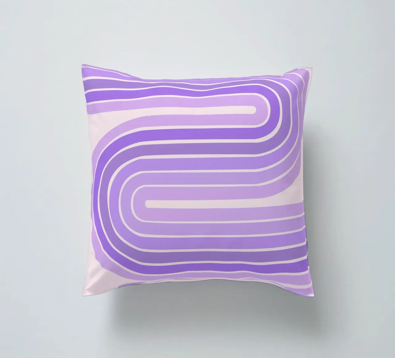 Design retrò a linee curve con estetica minimalista cuscino da The Art Club