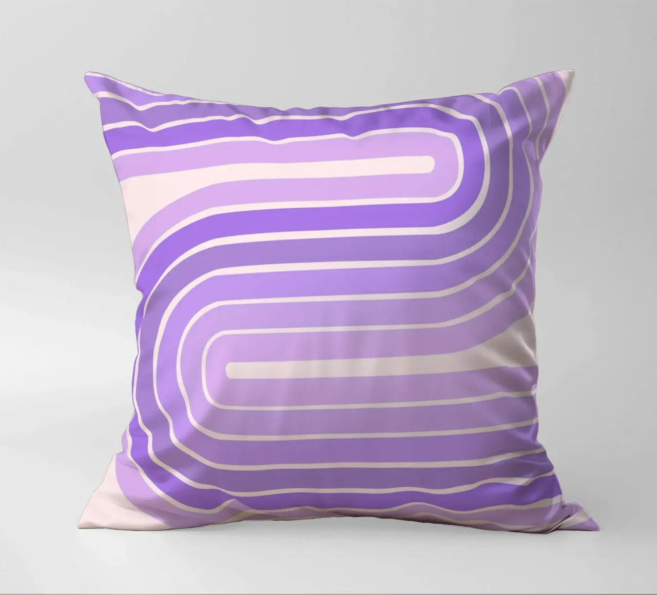 Design retrò a linee curve con estetica minimalista cuscino da The Art Club