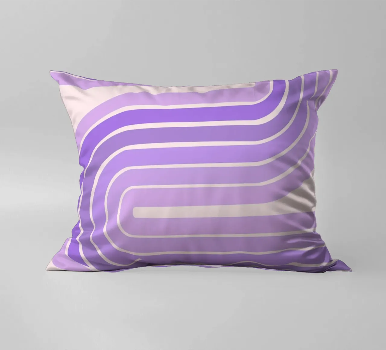 Design retrò a linee curve con estetica minimalista cuscino da The Art Club