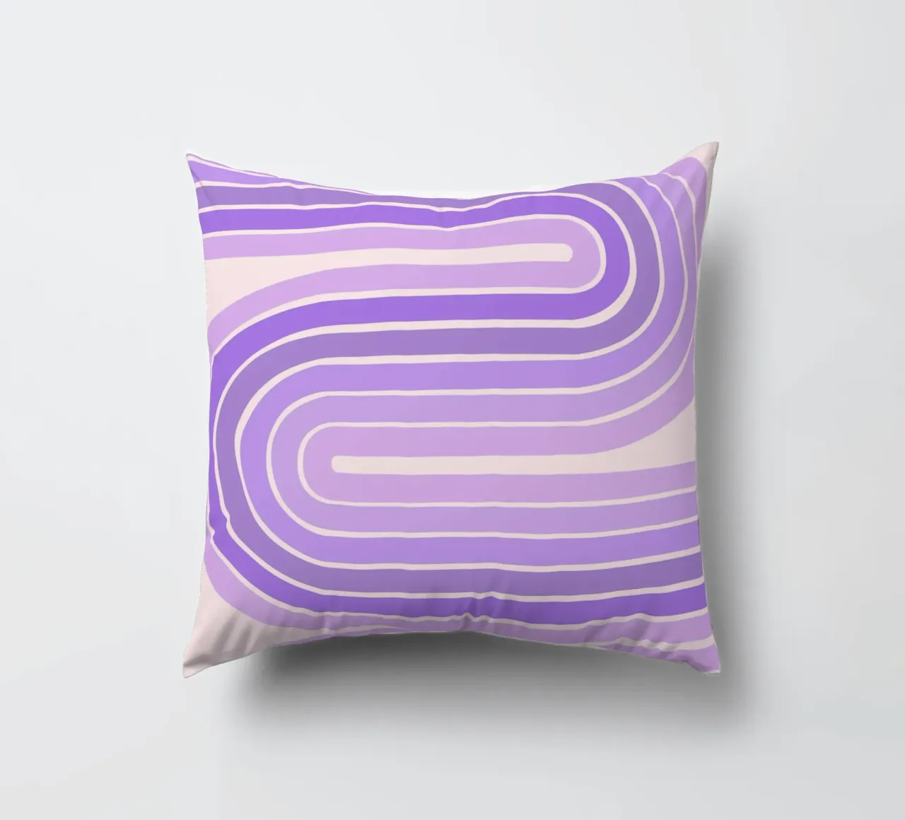 Design retrò a linee curve con estetica minimalista cuscino da The Art Club