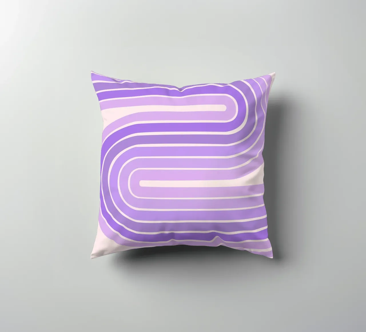 Design retrò a linee curve con estetica minimalista cuscino da The Art Club