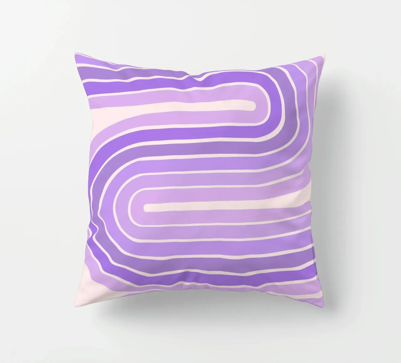 Design retrò a linee curve con estetica minimalista cuscino da The Art Club