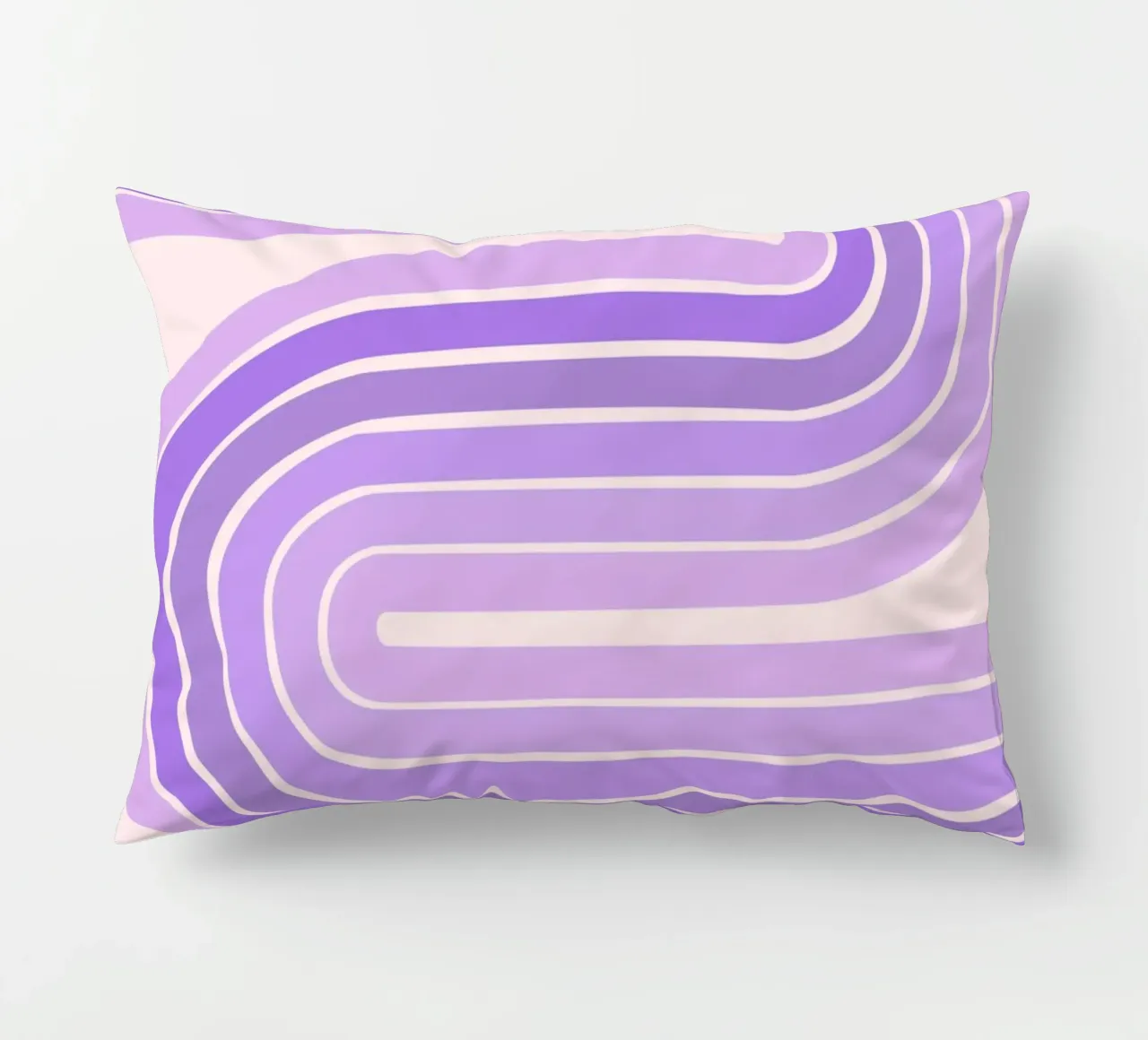 Design retrò a linee curve con estetica minimalista cuscino da The Art Club