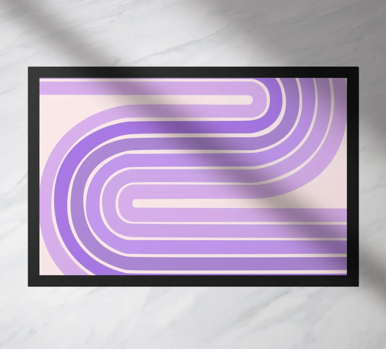 Design retrò a linee curve con estetica minimalista zerbino da The Art Club