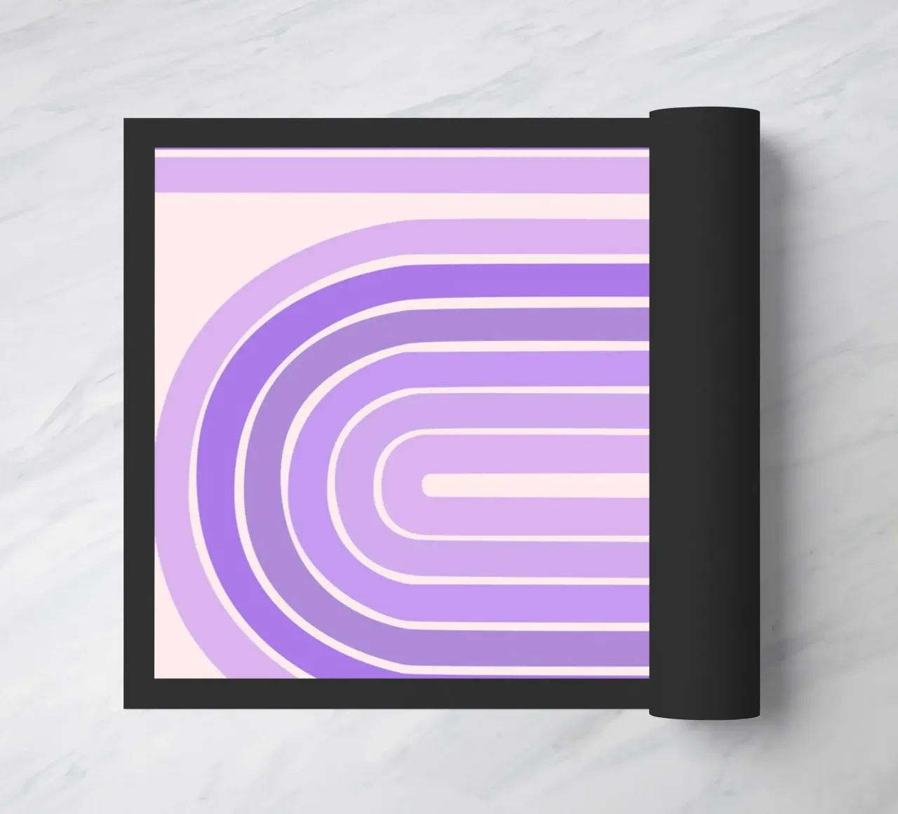 Design retrò a linee curve con estetica minimalista zerbino da The Art Club