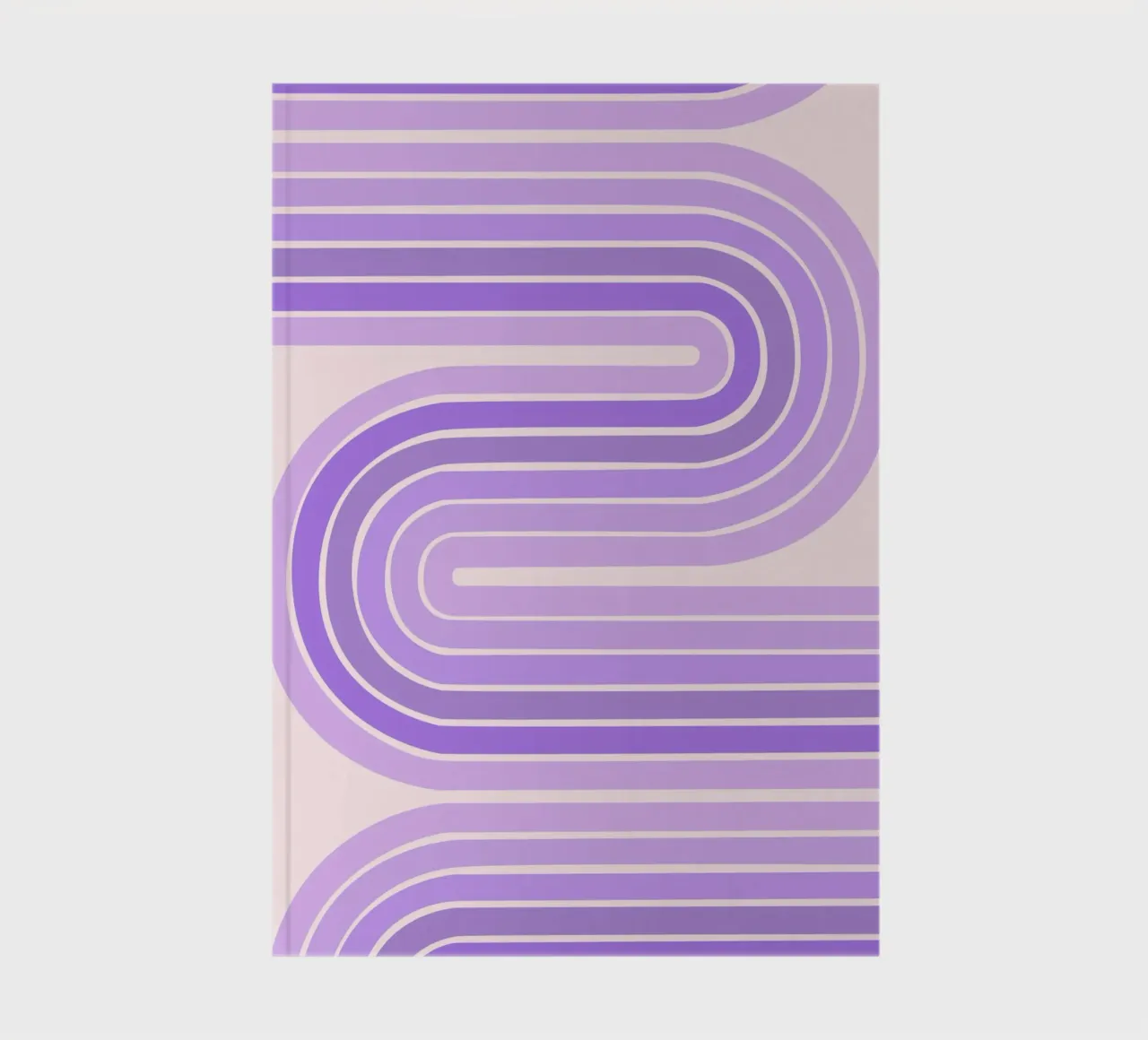 Design retrò a linee curve con estetica minimalista diario da The Art Club