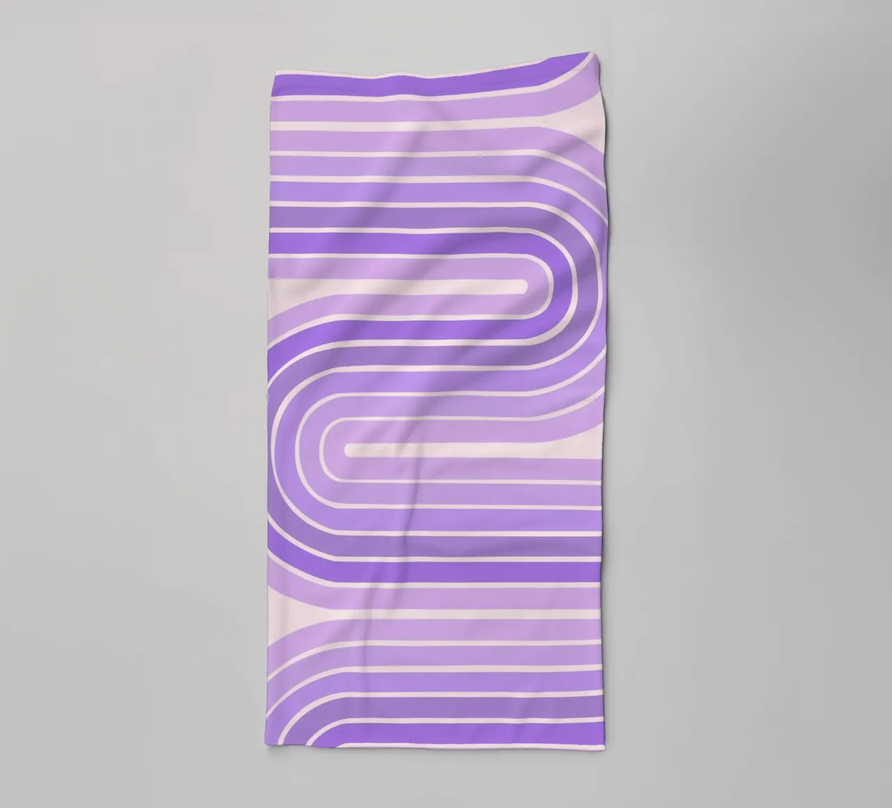 Design retrò a linee curve con estetica minimalista asciugamano da bagno da The Art Club