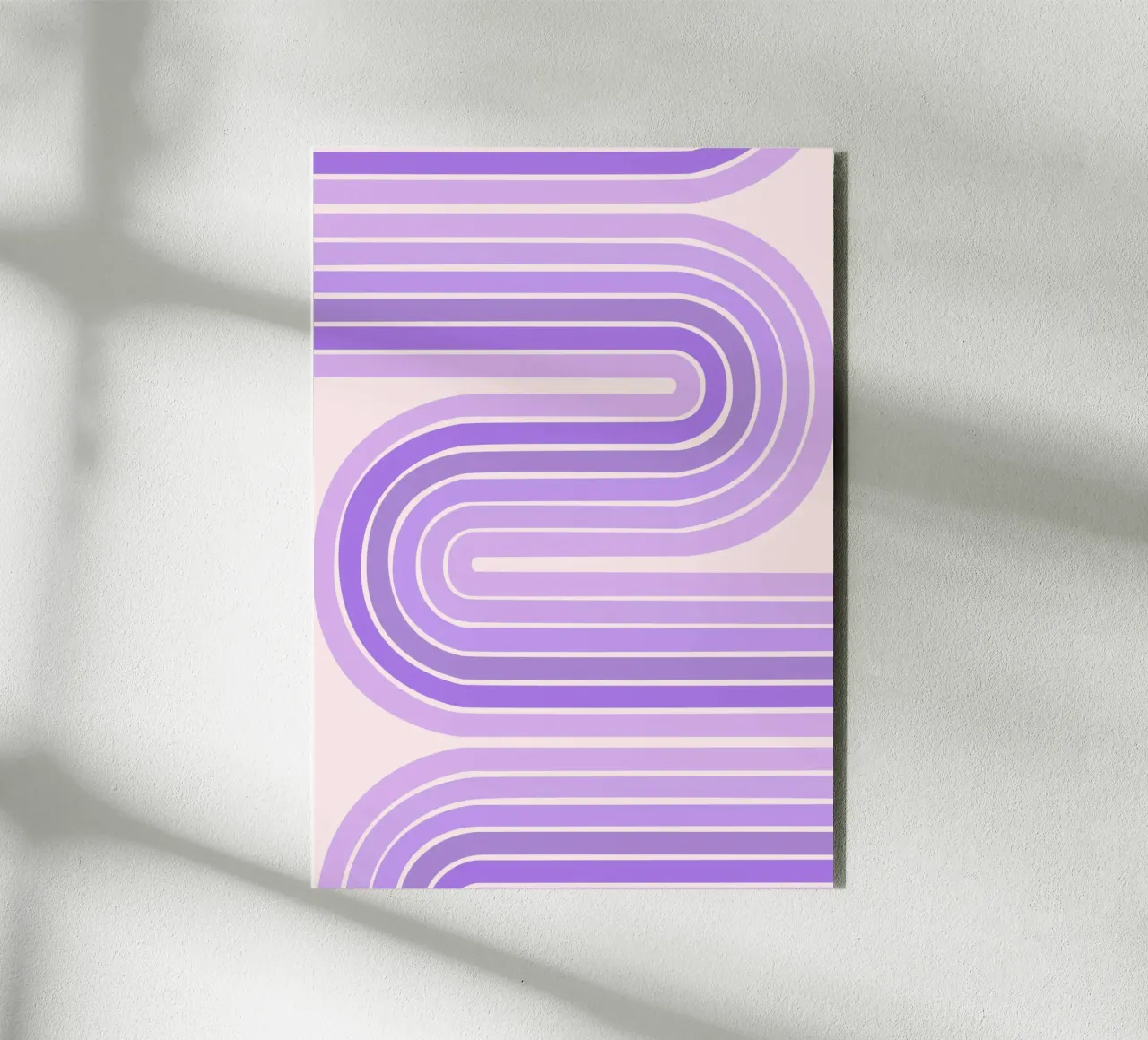 Design retrò a linee curve con estetica minimalista alluminio dibond da The Art Club