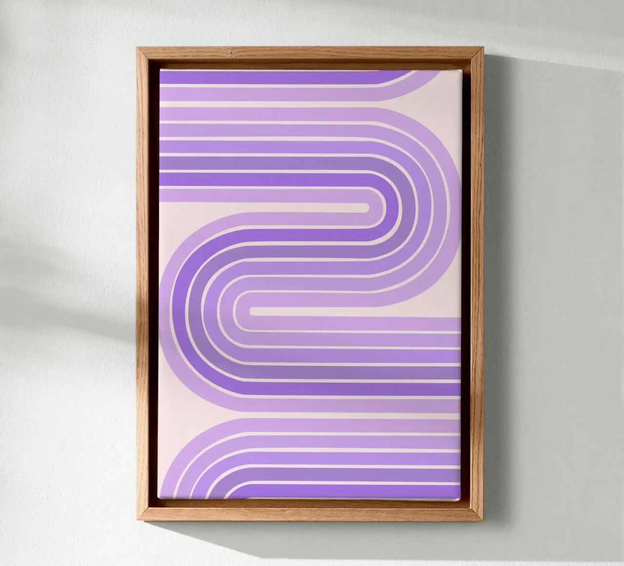 Design retrò a linee curve con estetica minimalista tela da The Art Club