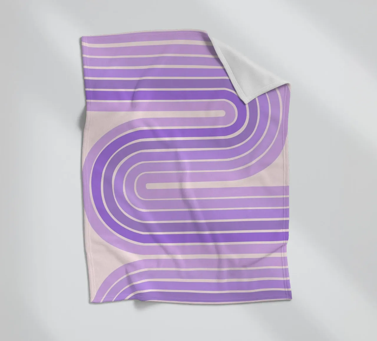 Design retrò a linee curve con estetica minimalista coperta in pile da The Art Club