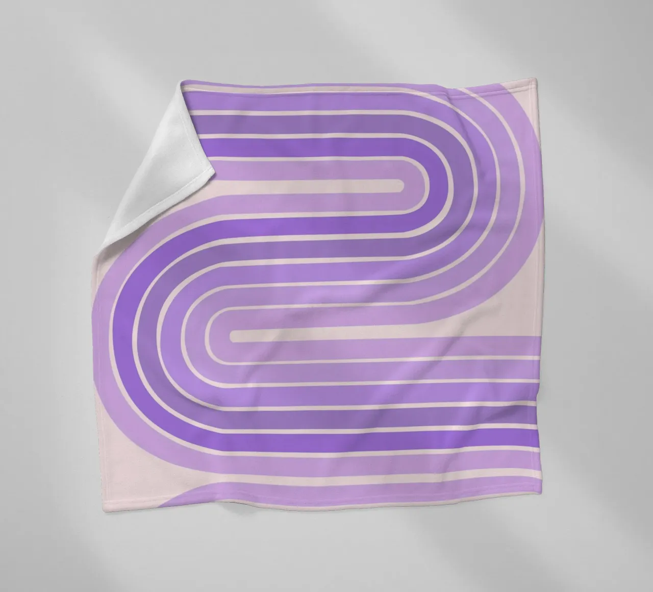 Design retrò a linee curve con estetica minimalista coperta in pile da The Art Club