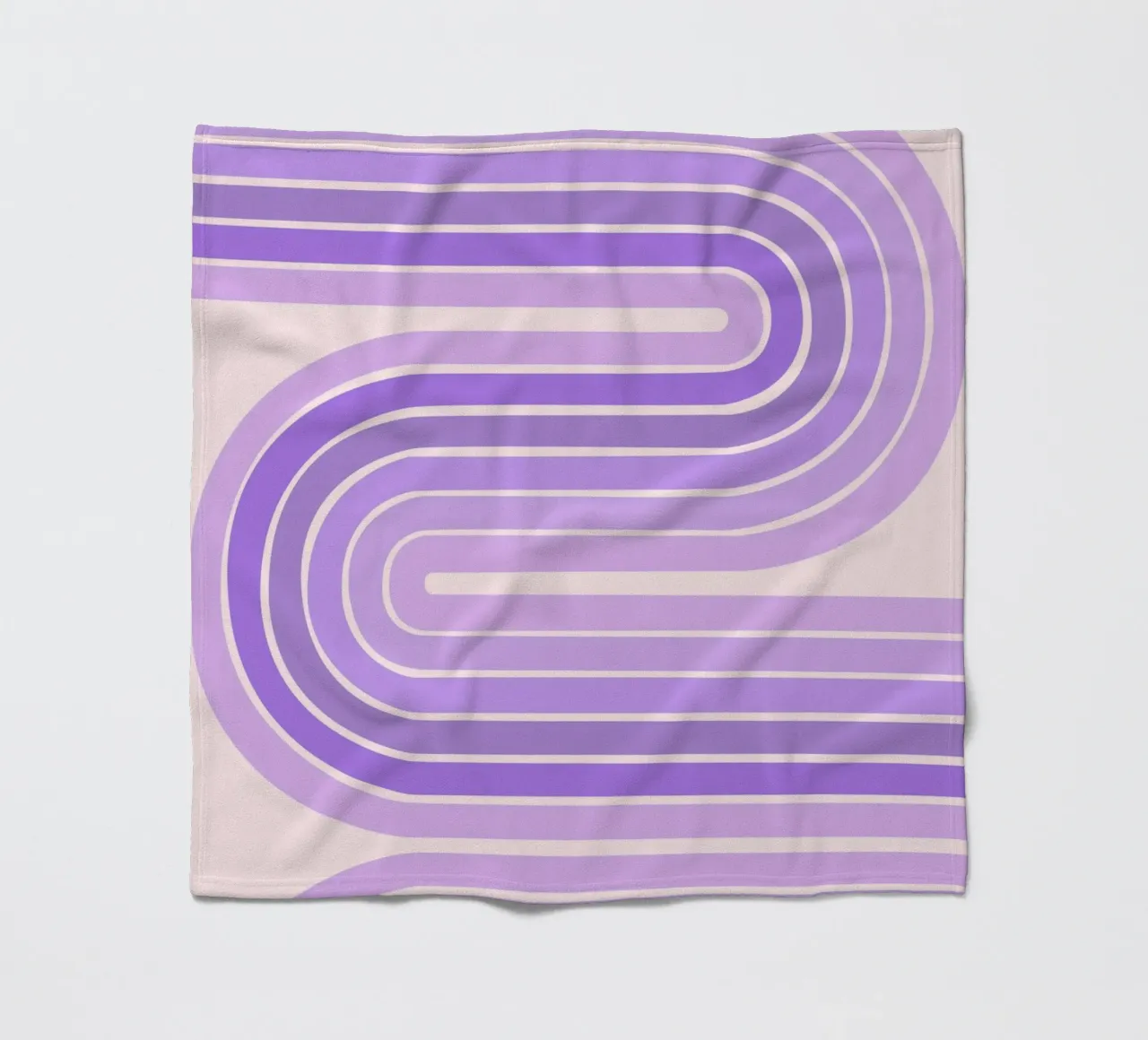 Design retrò a linee curve con estetica minimalista coperta in pile da The Art Club