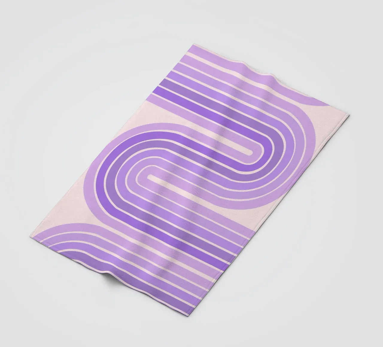 Design retrò a linee curve con estetica minimalista coperta in pile da The Art Club