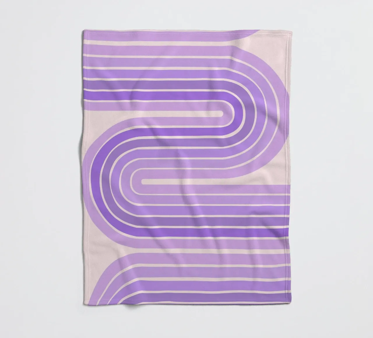 Design retrò a linee curve con estetica minimalista coperta in pile da The Art Club