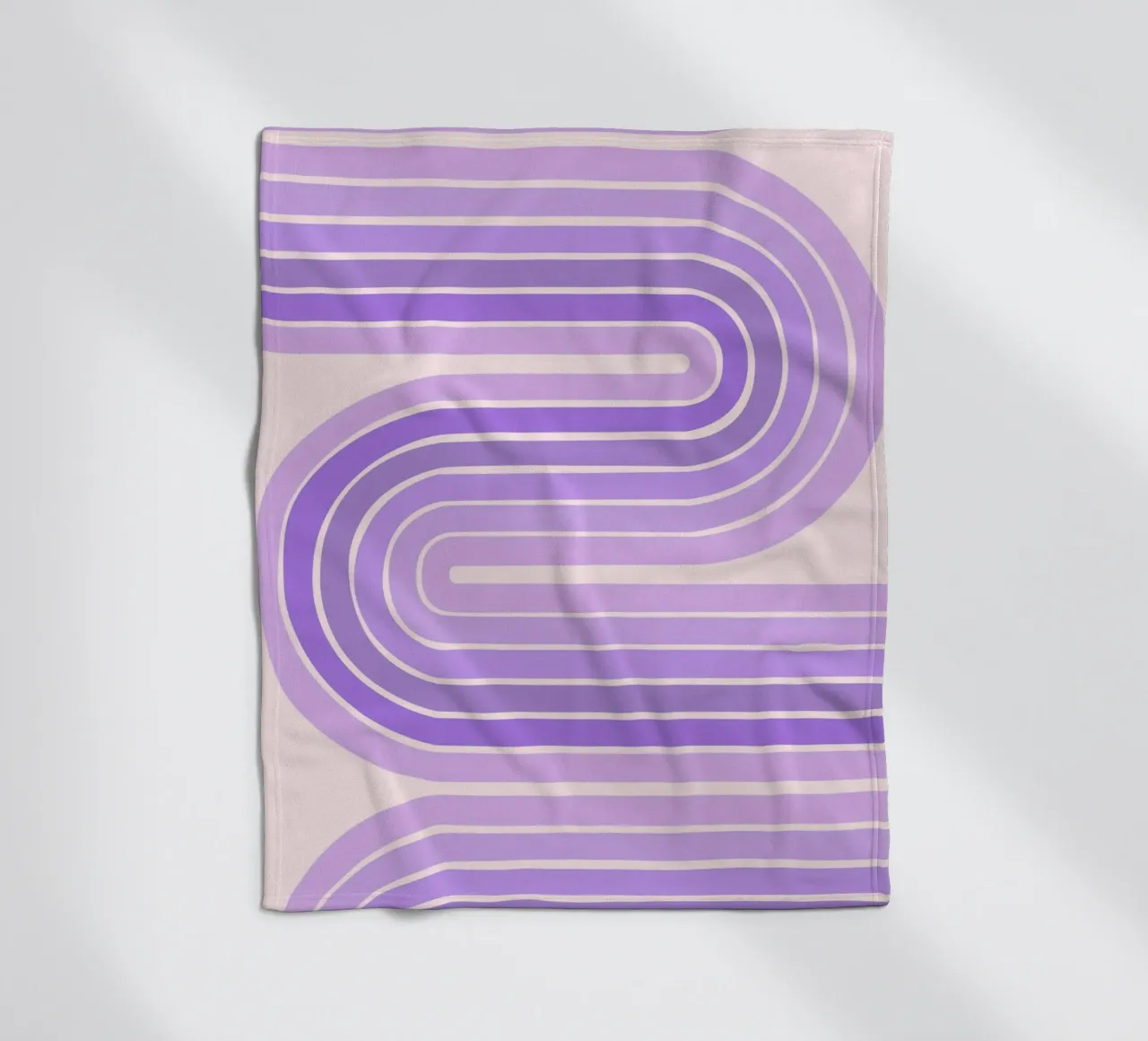 Design retrò a linee curve con estetica minimalista coperta in pile da The Art Club