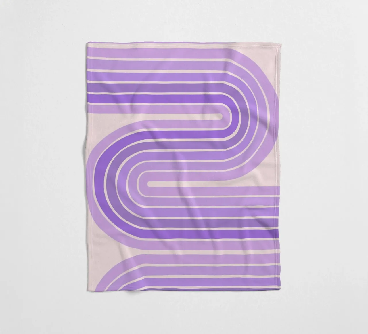 Design retrò a linee curve con estetica minimalista coperta in pile da The Art Club