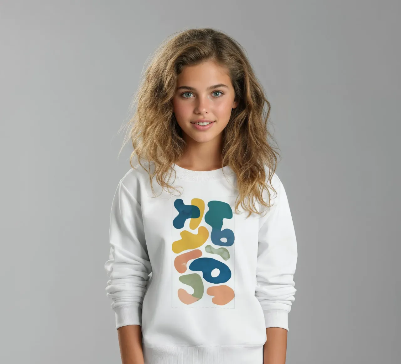 Playful Pebble Pattern kids sweatshirt by Veil Maya