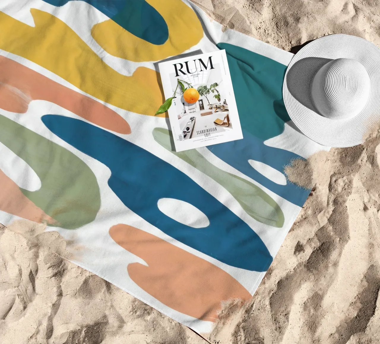 Playful Pebble Pattern beach towel by Veil Maya