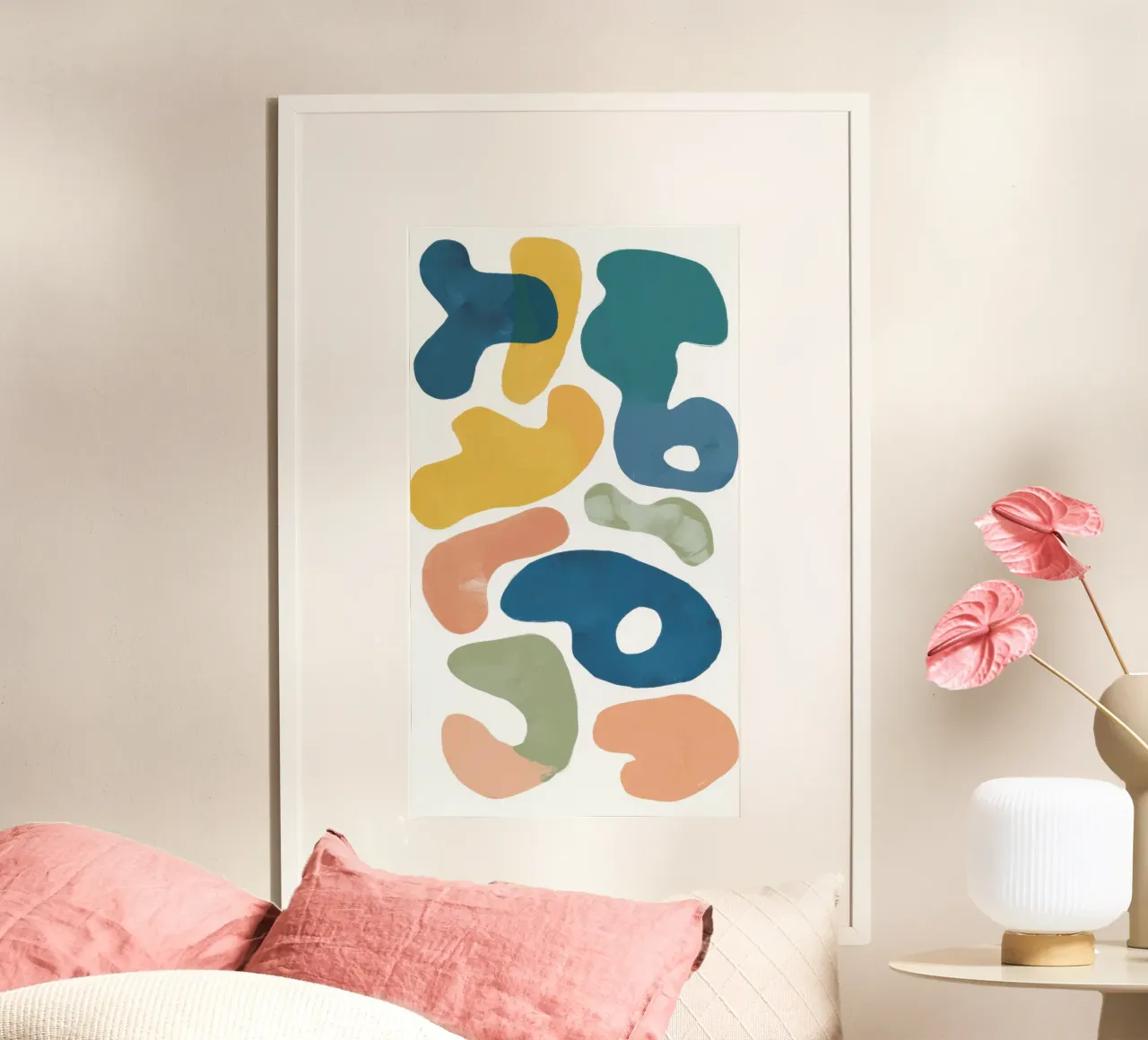 Playful Pebble Pattern poster by Veil Maya